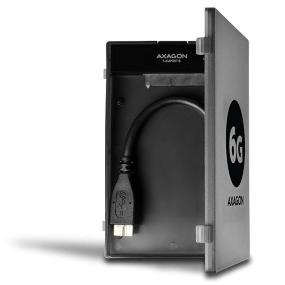 Axagon ADSA-1S6 USB 3.0 - SATA adapter, 2.5" SSD/HDD támogatás, tokkal