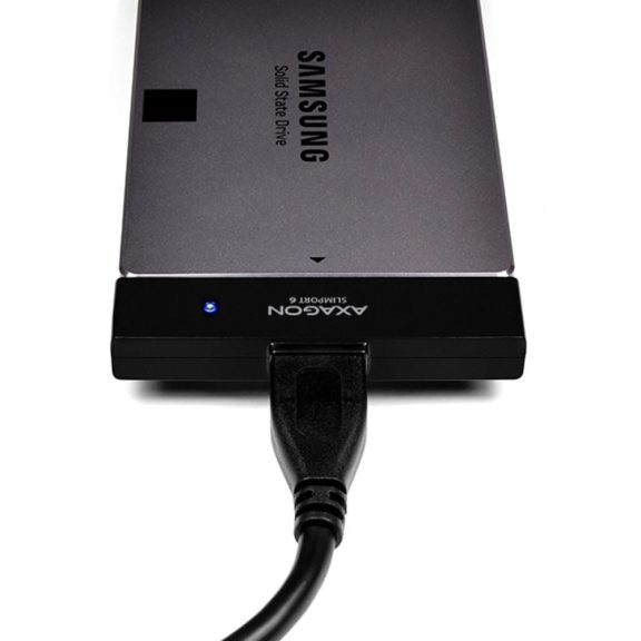 Axagon ADSA-1S6 USB 3.0 - SATA adapter, 2.5" SSD/HDD támogatás, tokkal