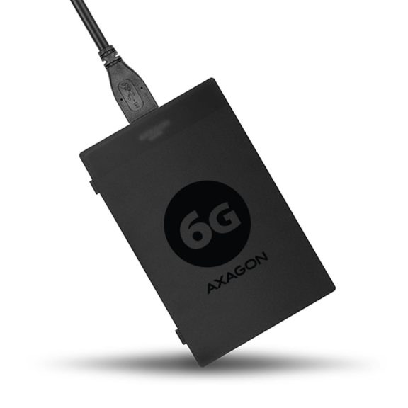 Axagon ADSA-1S6 USB 3.0 - SATA adapter, 2.5" SSD/HDD támogatás, tokkal