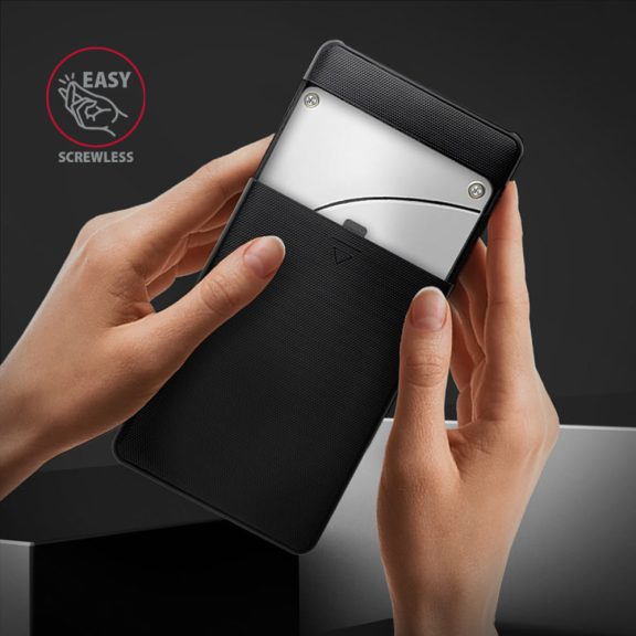 Axagon EE25-SL 2.5" külső SSD HDD ház, USB 3.2 Gen 1, SATA 6Gbps, csavarmentes kivitel, fekete