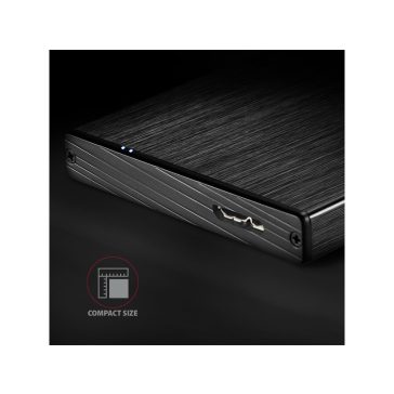HDD ház Axagon EE25-XA6 SATA III 2.5˝ USB 3.2 Fekete Alu