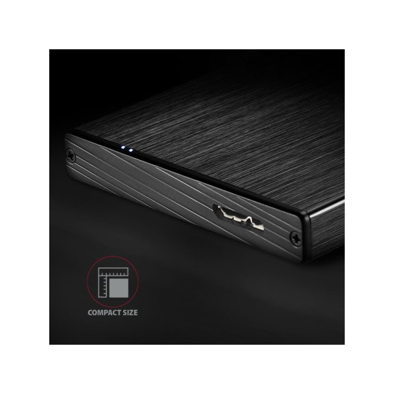 HDD ház Axagon EE25-XA6 SATA III 2.5˝ USB 3.2 Fekete Alu