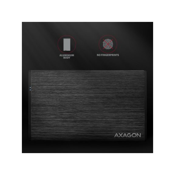 HDD ház Axagon EE25-XA6 SATA III 2.5˝ USB 3.2 Fekete Alu
