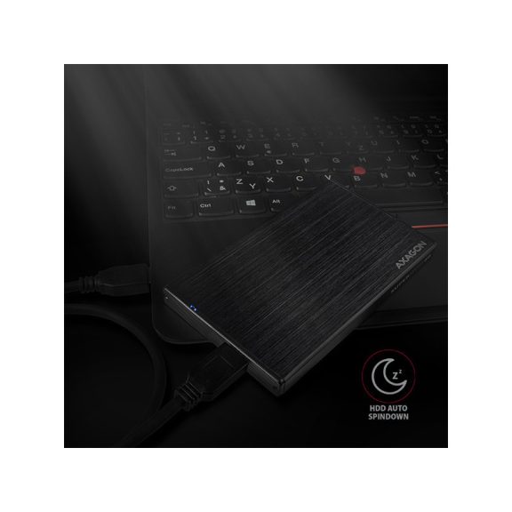 HDD ház Axagon EE25-XA6 SATA III 2.5˝ USB 3.2 Fekete Alu