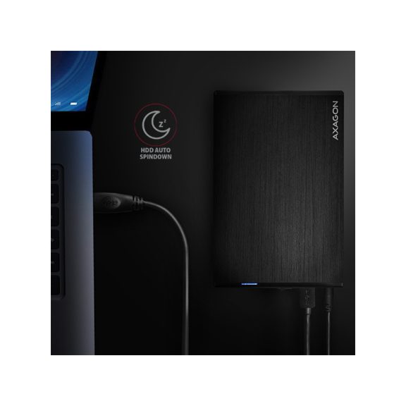 HDD ház Axagon EE35-XA3 SATA II 3.5˝ USB 3.0 Fekete Alu