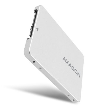   Axagon RSS-M2SD 2.5" SATA M.2 SSD ház, SATA 6Gbps, alumínium, ezüst