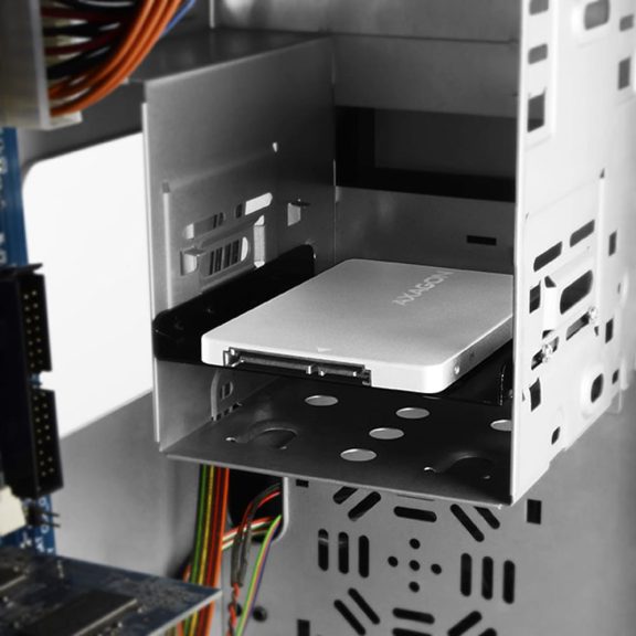 Axagon RSS-M2SD 2.5" SATA M.2 SSD ház, SATA 6Gbps, alumínium, ezüst