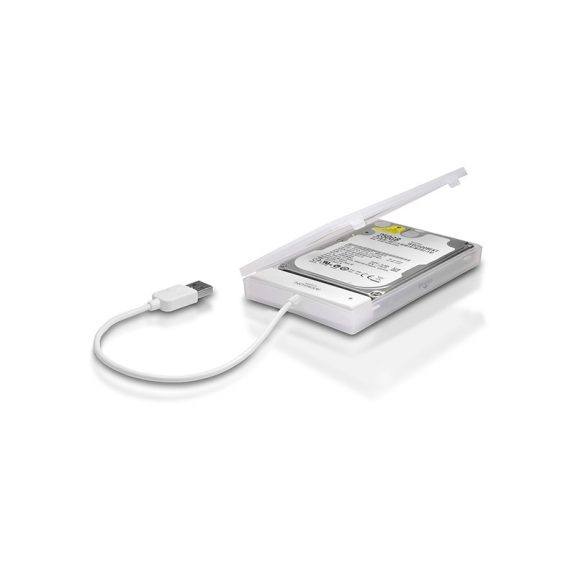 HDD/SSD Adapter Axagon ADSA-1S USB 2.0 - 2.5" HDD SATA fehér + Ház
