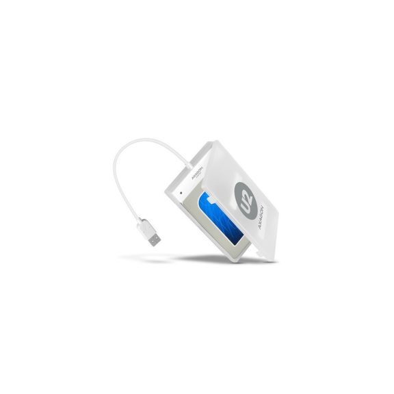 HDD/SSD Adapter Axagon ADSA-1S USB 2.0 - 2.5" HDD SATA fehér + Ház