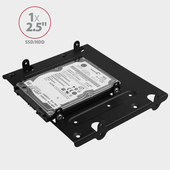 Axagon RHD-435 5.25" meghajtó keret, 4x 2.5" vagy 2x 2.5 "+ 1x 3.5" meghajtóhoz, fekete