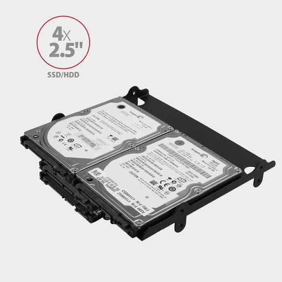 Axagon RHD-435 5.25" meghajtó keret, 4x 2.5" vagy 2x 2.5 "+ 1x 3.5" meghajtóhoz, fekete