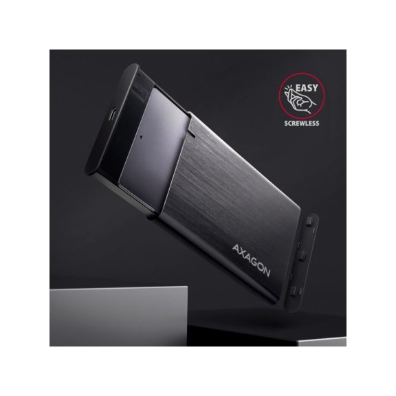 HDD ház Axagon EE25-A6C 2.5" USB-C 3.2 GEN 1, fekete