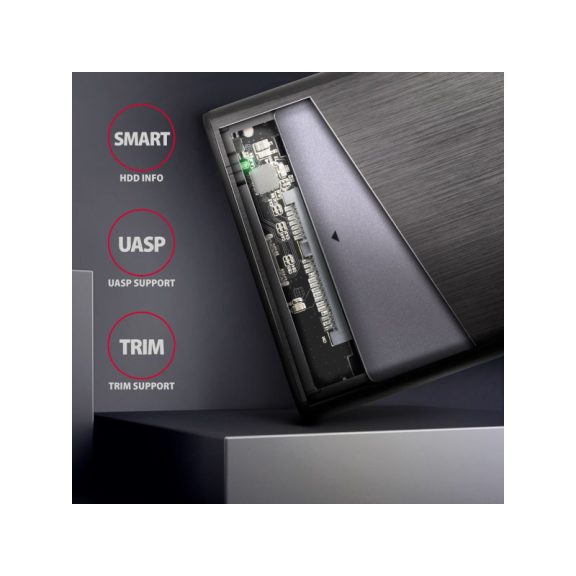 HDD ház Axagon EE25-A6C 2.5" USB-C 3.2 GEN 1, fekete