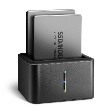   Axagon ADSA-D25 dokkoló, 2.5" SATA SSD HDD, klónozás, USB 3.2 Gen 1, fekete - ADSA-D25