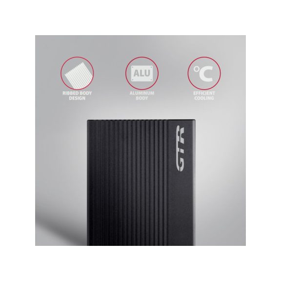 HDD ház Axagon EE25-GTR USB-C 10Gbps RIBBED box