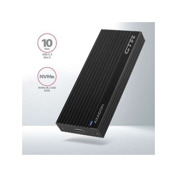 HDD ház Axagon EEM2-GTR SUPERSPEED+ USB-C - NVME M.2 fekete