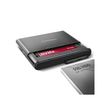   SSD ház AXAGON ADSA-CC USB-C 10Gbps M.2 NVMe + SATA SSD/HDD adapter