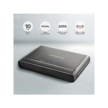   SSD ház AXAGON ADSA-CC USB-C 10Gbps M.2 NVMe + SATA SSD/HDD adapter