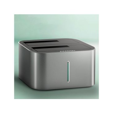   HDD Dokkoló Axagon ADSA-DC USB3.2 Gen1 - 2x SATA 6G CLONE DUAL HDD Dock Station ASMedia, fekete