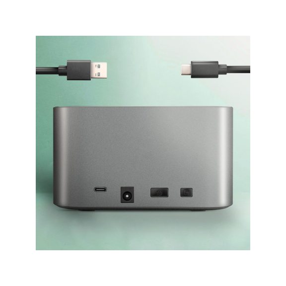 HDD Dokkoló Axagon ADSA-DC USB3.2 Gen1 - 2x SATA 6G CLONE DUAL HDD Dock Station ASMedia, fekete