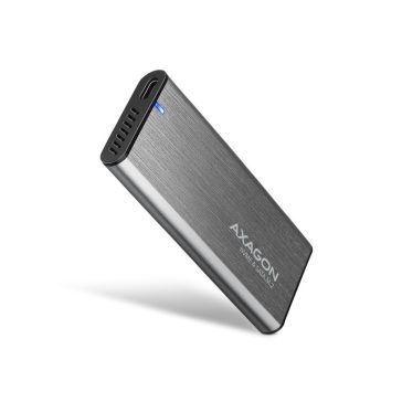   HDD ház Axagon EEM2-SG2 SUPERSPEED+ USB-C - M.2 NVME & SATA SSD, ezüst