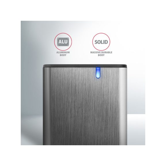 HDD ház Axagon EEM2-SG2 SUPERSPEED+ USB-C - M.2 NVME & SATA SSD, ezüst