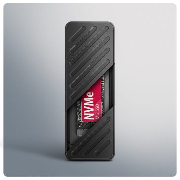   Axagon EEM2-20G USB-C M.2 NVMe külső ház, 20Gbps, alumínium, fekete