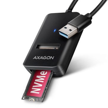   Axagon ADM2-AM USB-A M.2 SSD adapter, 10Gbps, NVMe és SATA kompatibilis