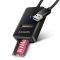Axagon ADM2-AM USB-A M.2 SSD adapter, 10Gbps, NVMe és SATA kompatibilis