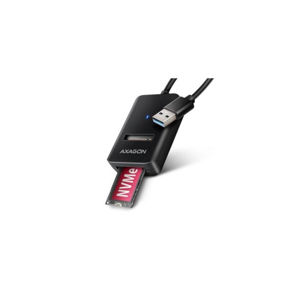 Axagon ADM2-AM USB-A M.2 SSD adapter, 10Gbps, NVMe és SATA kompatibilis