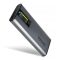 Axagon EEM2-SD2 USB-C külső SSD ház M.2 NVMe és SATA meghajtókhoz kijelzővel