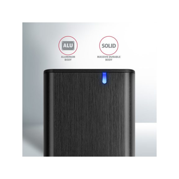 HDD ház Axagon EEM2-SB2 SUPERSPEED+ USB-C - M.2 NVME & SATA SSD, fekete
