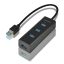 Axagon HUE-S2B USB hub, 4 port, USB 3.2 Gen 1, gyorstöltés 2A, fekete