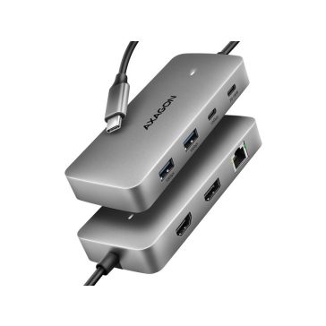   HUB AXAGON HMC-CUB83X2 USB-C 3.2 Gen 2, 10Gbps 2x USB-A + 1x USB-C, 1x HDMI 4K 60Hz+1x DP 4K