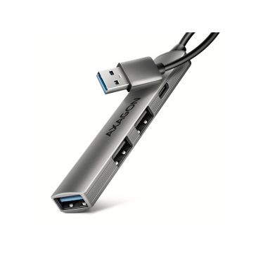   HUB AXAGON HUE-STA 1x USB3.2 Gen 1, 2x USB2.0, 1x USB-C 2.0, ALU, 12cm Type-A kábel