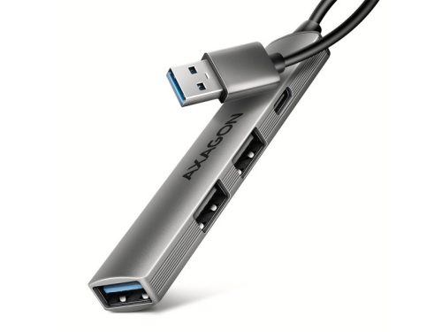 HUB AXAGON HUE-STA 1x USB3.2 Gen 1, 2x USB2.0, 1x USB-C 2.0, ALU, 12cm Type-A kábel