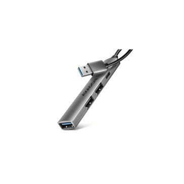   HUB AXAGON HUE-STA 1x USB3.2 Gen 1, 2x USB2.0, 1x USB-C 2.0, ALU, 12cm Type-A kábel