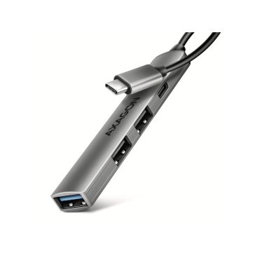   HUB AXAGON HUE-STC 1x USB3.2 Gen 1, 2x USB2.0, 1x USB-C 2.0, ALU, 12cm Type-C kábel