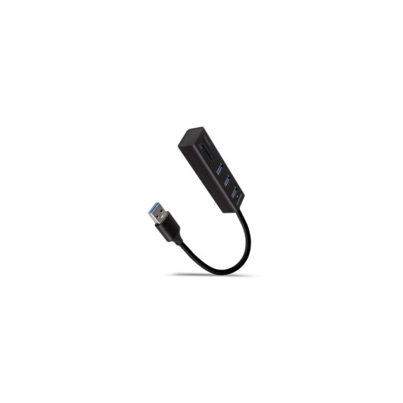 HUB AXAGON HMA-CR3A 3x USB-A + SD/microSD, USB3.2 Gen 1, 20cm USB-A cablem, Fém