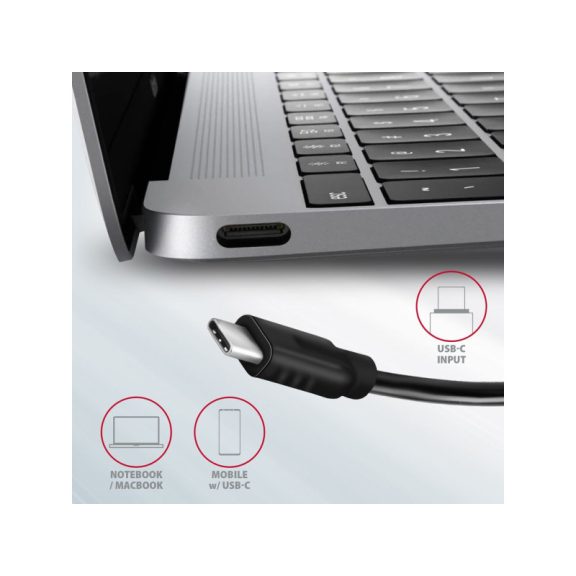 HUB AXAGON HMC-5G21 USB-C 10Gbps SPEEDSTER 5in1 hub