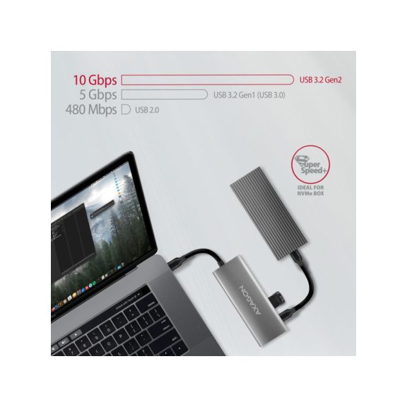 HUB AXAGON HMC-5G21 USB-C 10Gbps SPEEDSTER 5in1 hub