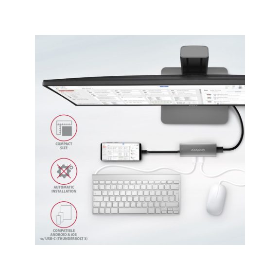 HUB AXAGON HMC-5G21 USB-C 10Gbps SPEEDSTER 5in1 hub
