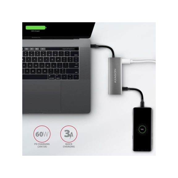 HUB AXAGON HMC-5G2 Multiport-Hub, USB 3.2 Gen2, HDMI, 2x USB-A, 2x USB-C