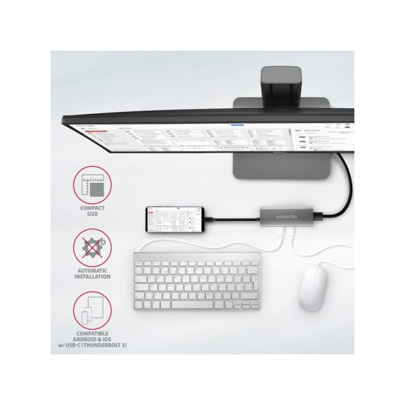 HUB AXAGON HMC-5G2 Multiport-Hub, USB 3.2 Gen2, HDMI, 2x USB-A, 2x USB-C
