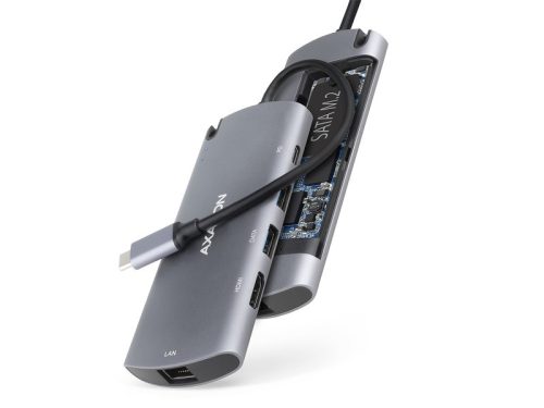 HUB AXAGON HMC-6M2 HUB, USB 3.2 Gen 1, M.2 SATA, SATA 6G, UASP, HDMI