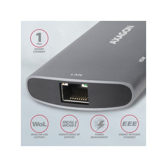 HUB AXAGON HMC-6M2 HUB, USB 3.2 Gen 1, M.2 SATA, SATA 6G, UASP, HDMI