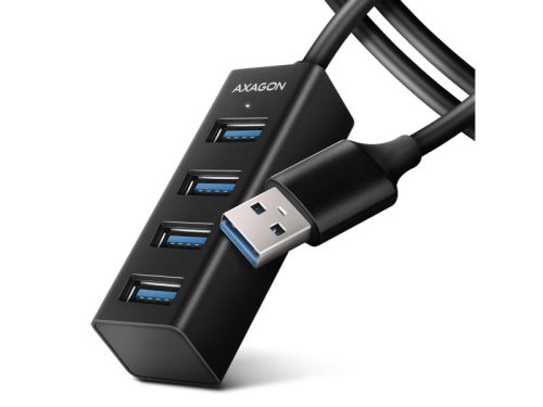HUB AXAGON HUE-M1AL Mini USB-A-Hub,4x USB-A 3.2 Gen 1, silber - 1,2m
