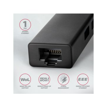 HUB AXAGON HMC-GL3A USB-C-Hub, 3x USB-A, Gbit-LAN