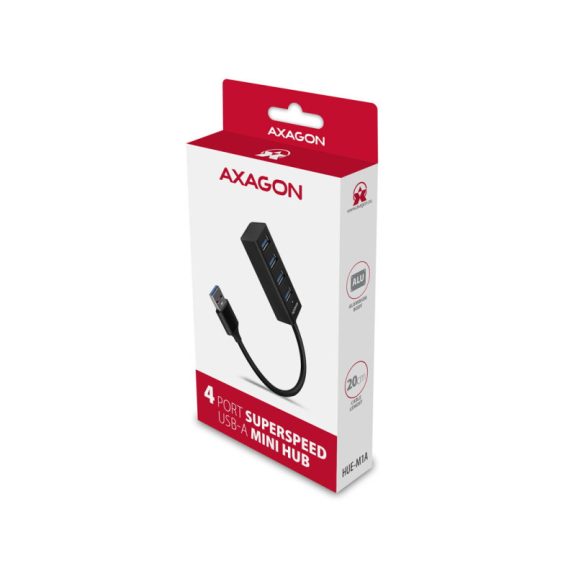 HUB USB 3.0 Axagon 4x USB 3.0 20cm Fekete