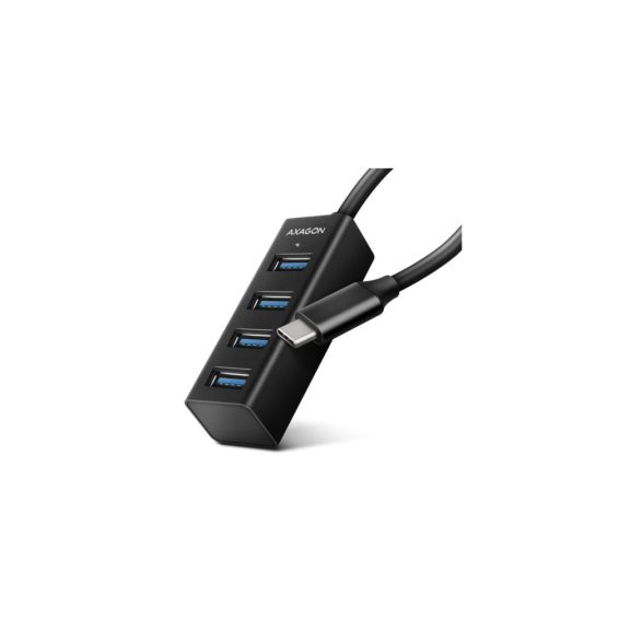 HUB AXAGON HUE-M1C USB3.2 Type-C Hub 4 portos fém fekete